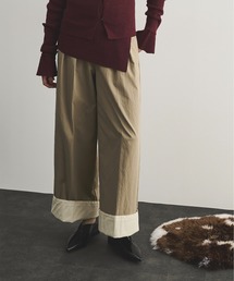 LOSCa | バイカラーハーフアップワイドパンツ(スラックス)