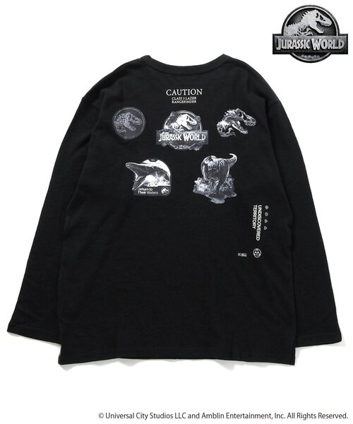 F.O.KIDS（エフオーキッズ）の「【ジュラシックワールド】長袖Tシャツ（オトナ）（Tシャツ/カットソー・キッズ・ブラック/レッド/グレー・LARGE/MEDIUM）」の5枚目の写真