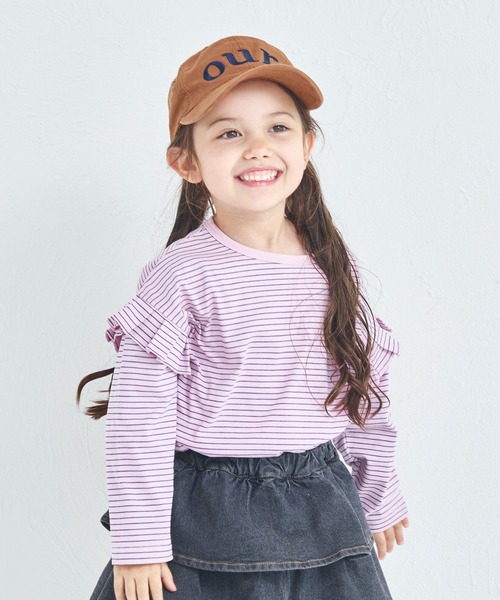 pairmanon（ペアマノン）の「【綿100%】ガールズ アソートフリルT（Tシャツ/カットソー・キッズ・ブラック/パープル/ピンク系その他2/ブラック系その他2/ブラック系その他/イエロー系その他・150/140/130/120/110/100/90）」の4枚目の写真