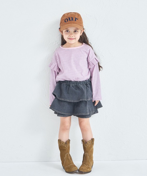 pairmanon（ペアマノン）の「【綿100%】ガールズ アソートフリルT（Tシャツ/カットソー・キッズ・ブラック/パープル/ピンク系その他2/ブラック系その他2/ブラック系その他/イエロー系その他・150/140/130/120/110/100/90）」の12枚目の写真