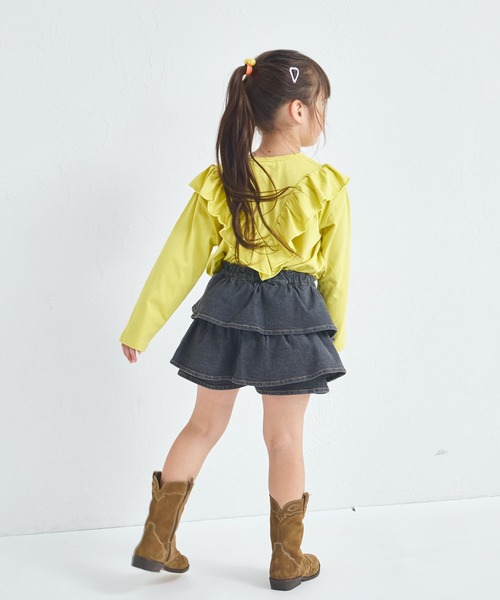 pairmanon（ペアマノン）の「【綿100%】ガールズ アソートフリルT（Tシャツ/カットソー・キッズ・ブラック/パープル/ピンク系その他2/ブラック系その他2/ブラック系その他/イエロー系その他・150/140/130/120/110/100/90）」の19枚目の写真