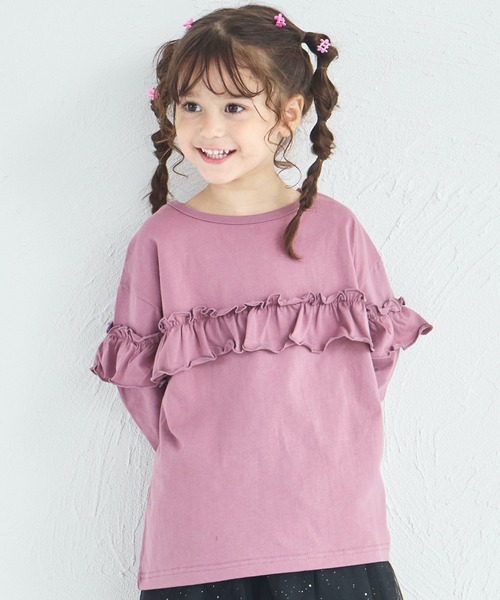 pairmanon（ペアマノン）の「【綿100%】ガールズ アソートフリルT（Tシャツ/カットソー・キッズ・ブラック/パープル/ピンク系その他2/ブラック系その他2/ブラック系その他/イエロー系その他・150/140/130/120/110/100/90）」の20枚目の写真