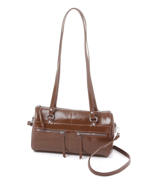 3.3 Field Trip (3.3フィールドトリップ)の「3.3 Field Trip/ダブルポケットレザーBAG(ハンドバッグ・レディース・ブラック/ブラウン・0)」の1枚目の写真