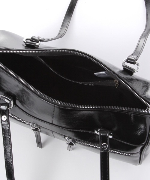 3.3 Field Trip (3.3フィールドトリップ)の「3.3 Field Trip/ダブルポケットレザーBAG(ハンドバッグ・レディース・ブラック/ブラウン・0)」の15枚目の写真