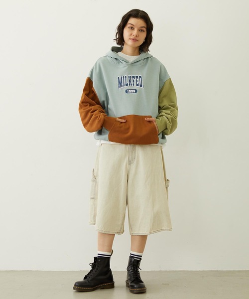 MILKFED.(ミルクフェド)の「COLOR BLOCK SWEAT HOODIE(パーカー・レディース・ライトブルー/ブラック/オートミール・M/L)」の21枚目の写真
