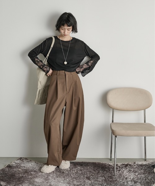THE YOn(ザヨン)の「フリンジフェイクスウェードバッグ(ショルダーバッグ・レディース・ブラウン/ピンク/ブラック/ナチュラル・FREE)」の9枚目の写真
