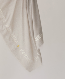 ASAUCE MELER　アソース メレ　レザートリミング カシミヤ ストール ASAUCE MELER】アソースメレ レザートリミング カシミヤストール