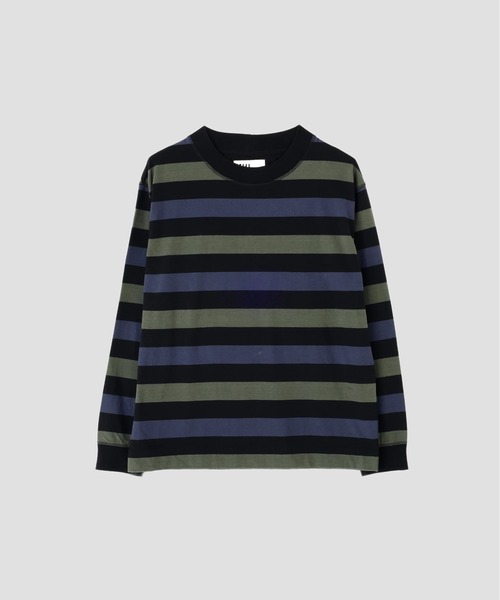 MHL.（エムエイチエル）の「THREE COLOUR BLOCK STRIPE（Tシャツ/カットソー・メンズ・マルチ・MEDIUM/LARGE）」の4枚目の写真