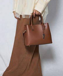 Ungrid | 【Ungrid/アングリッド】　シンプルスムース　両アオリポケットハンドバッグ／500mlペットボトル収納可能(ハンドバッグ)