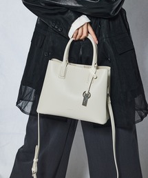 【Ungrid/アングリッド】　シンプルスムース　両アオリポケットハンドバッグ／500mlペットボトル収納可能
