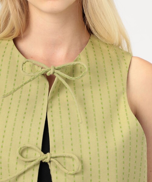 LUTCHMIAH JACQUARD RIBBON ベスト（ベスト）｜TOMORROWLAND