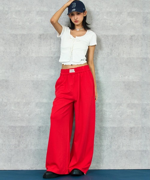 ANAP（アナップ） □前ボタンオフショルトップス レッド ANAP（アナップ） □前ボタンオフショルトップス レッド ANAP