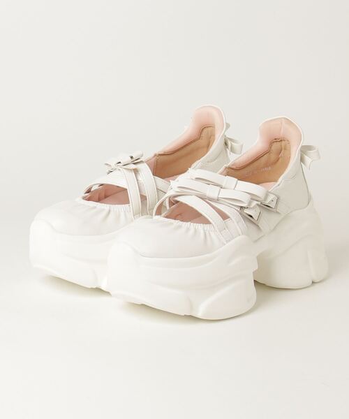 ヨースケYOSUKEウィメンズ厚底メリージェーンダブルリボン