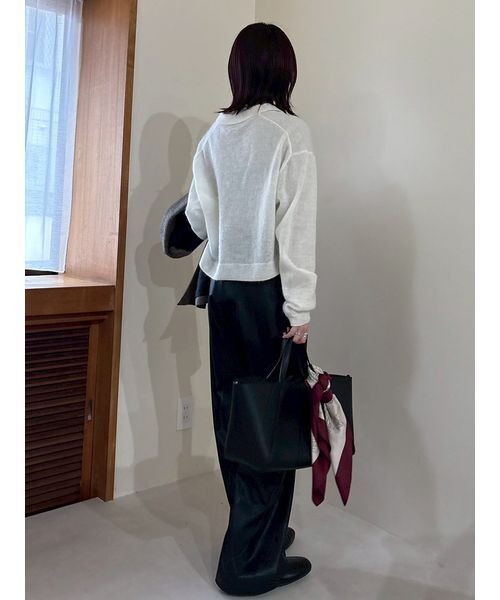 セール】モヘア混シアーポロニットプルオーバー（ニット/セーター