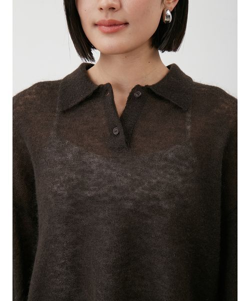 Mila Owen(ミラオーウェン)の「モヘア混シアーポロニットプルオーバー(ニット/セーター・レディース・ホワイト/ブラウン/ピンク/ライトブルー・0/1)」の22枚目の写真