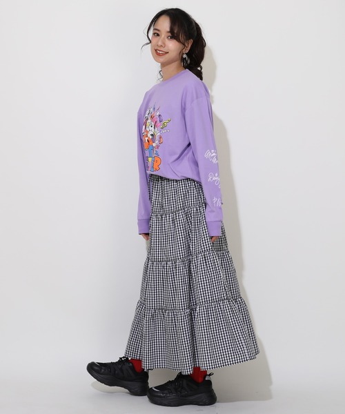 Disney(ディズニー)の「親子お揃い ディズニー キャラクター集合ロンT 0767A(Tシャツ/カットソー・レディース・パープル/ライトグリーン系1・S/M/L/XL)」の10枚目の写真