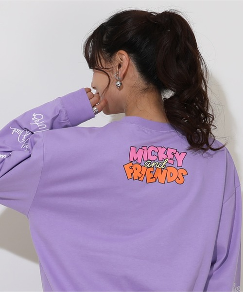 Disney(ディズニー)の「親子お揃い ディズニー キャラクター集合ロンT 0767A(Tシャツ/カットソー・レディース・パープル/ライトグリーン系1・S/M/L/XL)」の13枚目の写真