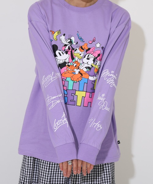 親子お揃い ディズニー キャラクター集合ロンT 0767A（Tシャツ