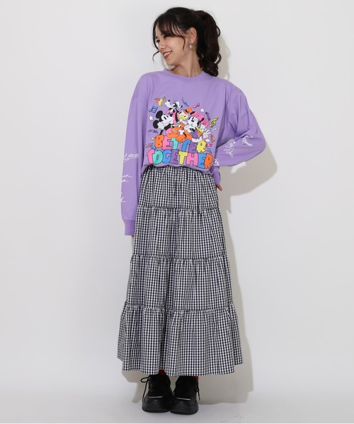 親子お揃い ディズニー キャラクター集合ロンT 0767A（Tシャツ