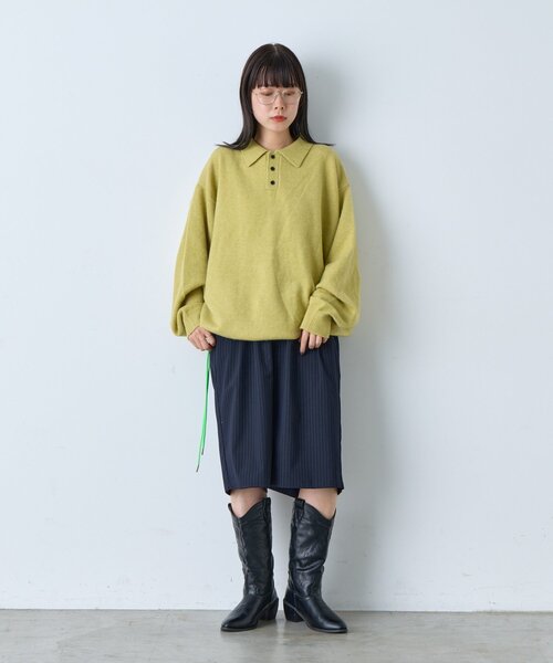 WHIMSIC（ウィムジック）の「【UNISEX/2サイズ展開】ピンストライプワイドショーツ（その他パンツ・メンズ・ネイビー・2/1）」の16枚目の写真