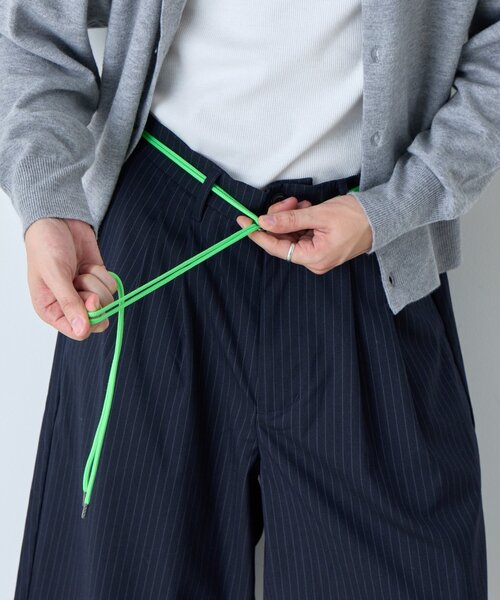 WHIMSIC（ウィムジック）の「【UNISEX/2サイズ展開】ピンストライプワイドショーツ（その他パンツ・メンズ・ネイビー・2/1）」の19枚目の写真