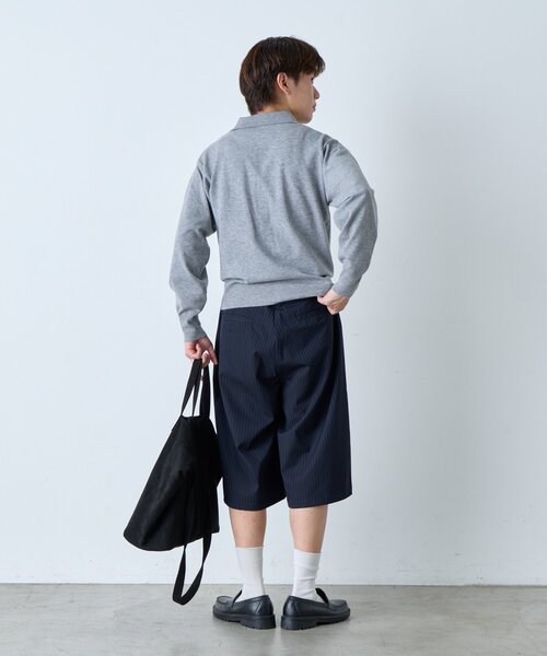 WHIMSIC（ウィムジック）の「【UNISEX/2サイズ展開】ピンストライプワイドショーツ（その他パンツ・メンズ・ネイビー・2/1）」の22枚目の写真