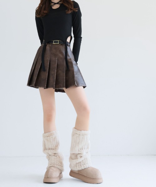 VIVIAN（ヴィヴィアン）の「もふぽか2WAY厚底ムートンファーカバーブーツ（ブーツ・レディース・キャメル/ブラック/ベージュ/ダークブラウン・S/M/L/LL）」の13枚目の写真