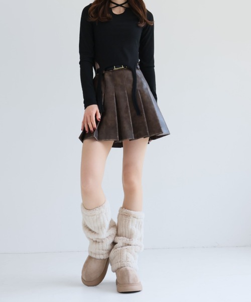 VIVIAN（ヴィヴィアン）の「もふぽか2WAY厚底ムートンファーカバーブーツ（ブーツ・レディース・キャメル/ブラック/ベージュ/ダークブラウン・S/M/L/LL）」の14枚目の写真