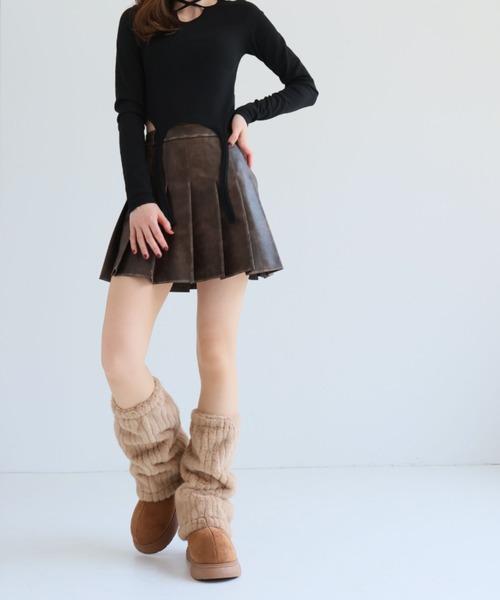 VIVIAN（ヴィヴィアン）の「もふぽか2WAY厚底ムートンファーカバーブーツ（ブーツ・レディース・キャメル/ブラック/ベージュ/ダークブラウン・S/M/L/LL）」の22枚目の写真