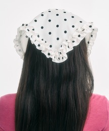 FEKETE(tFPe)polka dot frill bandanna / hbgto_i(o_i/XJ[t)