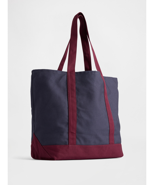 GAP(ギャップ)の「バーシティgapロゴ トートバッグ(トートバッグ・レディース・ネイビー/ベージュ・ONE SIZE)」の3枚目の写真