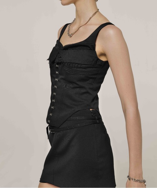 JOSE MOON(ジョゼムーン)の「GRID MINI SKIRT/グリッドミニスカート(スカート・レディース・グレー/ブラック・36/38)」の8枚目の写真