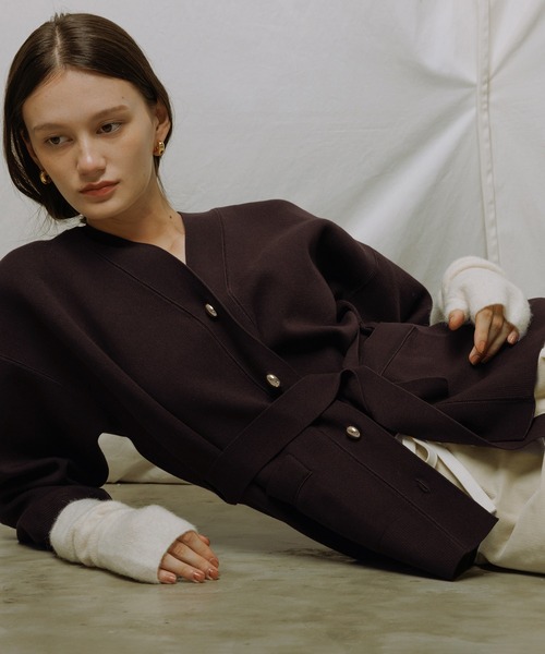 マルチWAYベルテッドミドルカーディガン ADAM ET ROPÉ FEMME(アダム エ ロペ ファム) / 【サステナブル