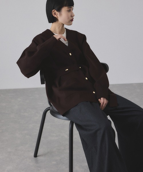 サステナブル】マルチWAYベルテッドミドルカーディガン（カーディガン