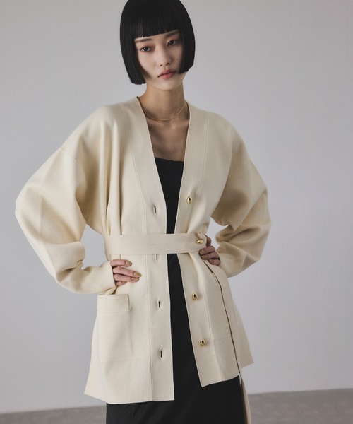 サステナブル】マルチWAYベルテッドミドルカーディガン（カーディガン