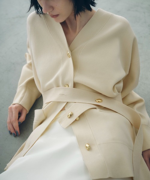 マルチWAYベルテッドミドルカーディガン ADAM ET ROPE' カーディガン 「サステナブル」マルチWAY