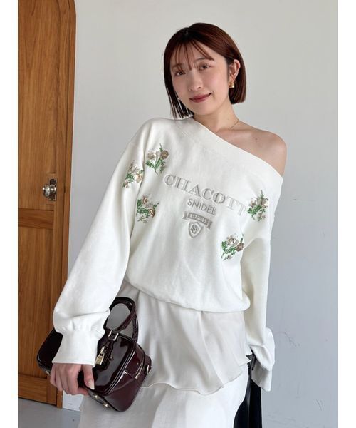 SNIDEL（スナイデル）の「【Chacott】刺繍スエットプルオーバー