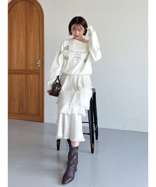 【Chacott】刺繍スウェットプルオーバー snidel Chacott】刺繍スウェットプルオーバー(Tシャツ・カットソー)｜トップス
