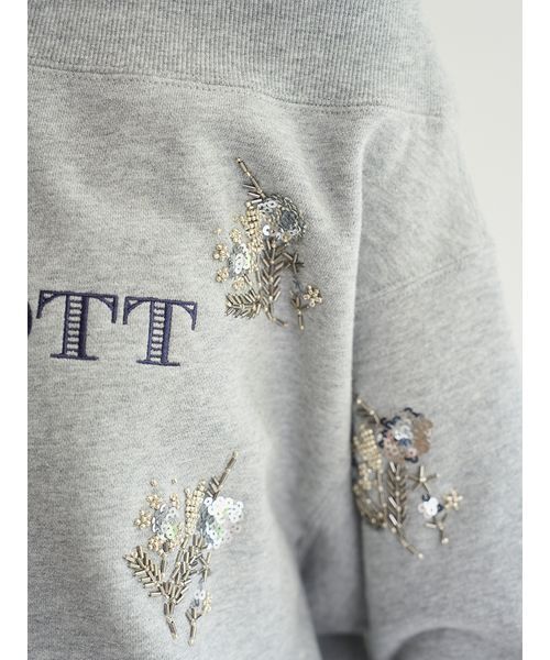 SNIDEL スナイデル　【Chacott】刺繍スウェットプルオーバー Chacott】刺繍スウェットプルオーバー(Tシャツ・カットソー
