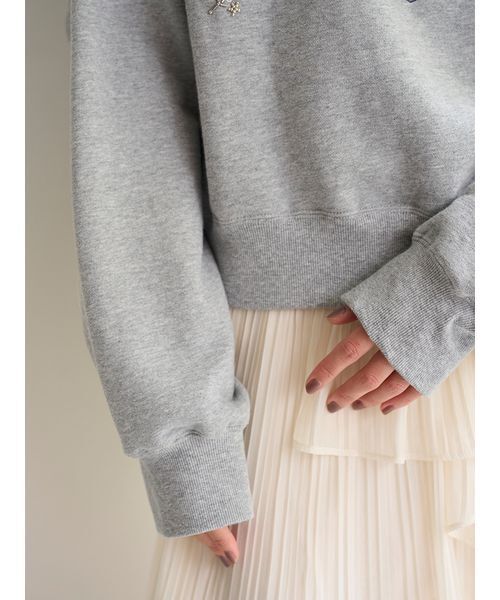 SNIDEL スナイデル　【Chacott】刺繍スウェットプルオーバー SNIDEL トレーナー スウェット 「Chacott」刺繍スエットプル