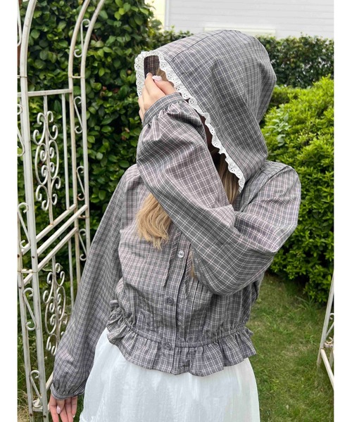 WC(ダブル シー)の「《秋冬新作★》フリルフードシャツ(シャツ/ブラウス・レディース・ブラウン/ホワイト・FREE)」の18枚目の写真