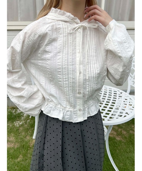 WC(ダブル シー)の「《秋冬新作★》フリルフードシャツ(シャツ/ブラウス・レディース・ブラウン/ホワイト・FREE)」の16枚目の写真