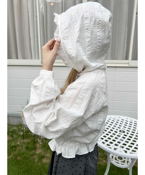 WC(ダブル シー)の「《秋冬新作★》フリルフードシャツ(シャツ/ブラウス・レディース・ブラウン/ホワイト・FREE)」の22枚目の写真
