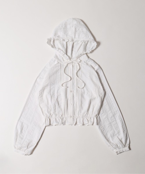 WC(ダブル シー)の「《秋冬新作★》フリルフードシャツ(シャツ/ブラウス・レディース・ブラウン/ホワイト・FREE)」の20枚目の写真