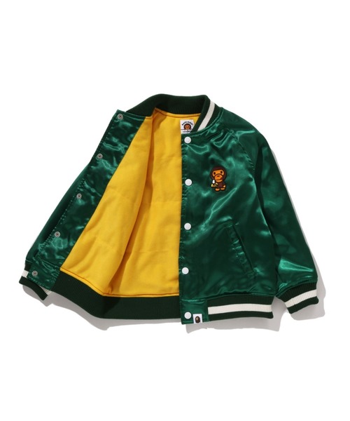 BAPE BABY MILO スタジャン L BAPE KIDS® JAPAN OFFICIAL | BABY MILO®︎ PADDED VARSITY