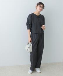 F by ROSSO（エフバイロッソ）の「F by ROSSO　撥水ストレッチブラウス+イージーパンツ（セットアップ）」