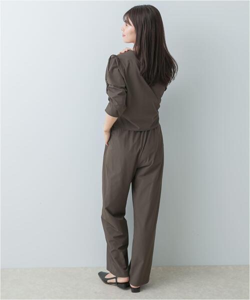 F by ROSSO(エフバイロッソ)の「F by ROSSO 撥水ストレッチブラウス+イージーパンツ(セットアップ・レディース・ブラック/ブラウン・38/36)」の7枚目の写真