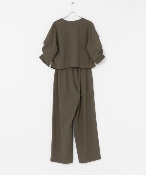 F by ROSSO(エフバイロッソ)の「F by ROSSO 撥水ストレッチブラウス+イージーパンツ(セットアップ・レディース・ブラック/ブラウン・38/36)」の14枚目の写真