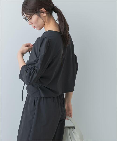 F by ROSSO(エフバイロッソ)の「F by ROSSO 撥水ストレッチブラウス+イージーパンツ(セットアップ・レディース・ブラック/ブラウン・38/36)」の21枚目の写真