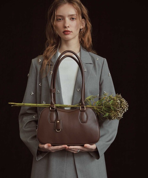 NOELA（ノエラ）の「ビジューダブルジャケット（テーラードジャケット・レディース・ベージュ/グレー・S/M）」の2枚目の写真